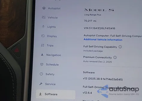2020 Tesla Model S Long Range Dual Motor All-Wheel Drive/Long Range Plus Dual Motor All-Wheel Drive из США, поврежденный, VIN 5YJSA1E26LF415416